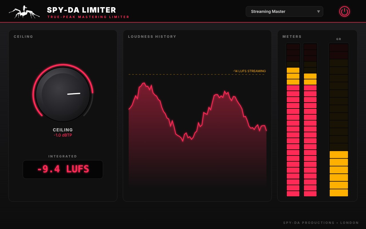 Spy-da Limiter plugin interface
