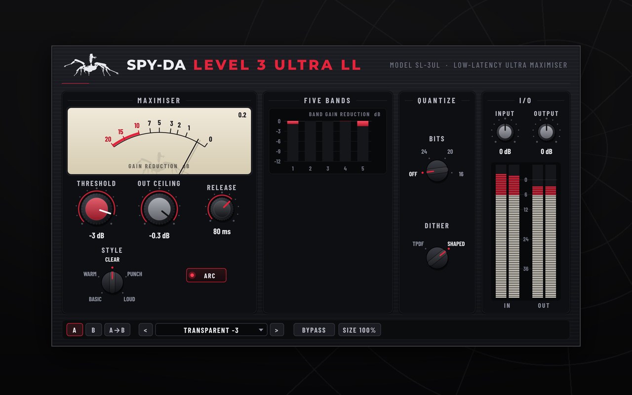 Spy-da Level 3 Ultra LL plugin interface