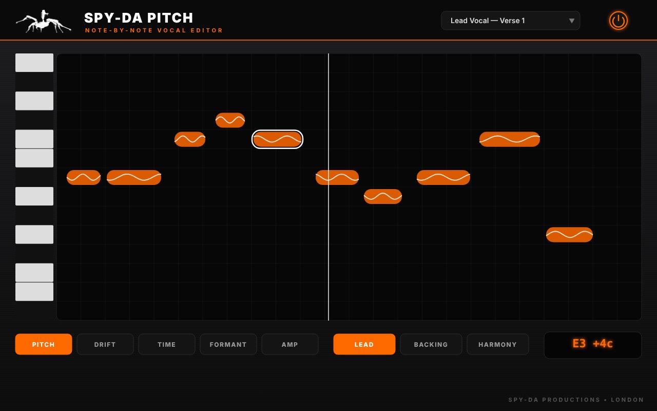 Spy-da Pitch plugin interface