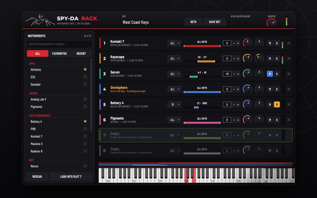 Spy-da Rack plugin window