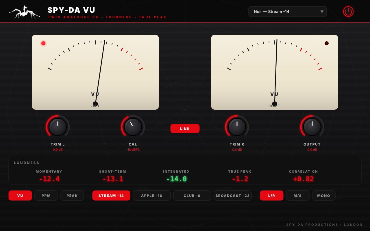 Spy-da VU plugin interface