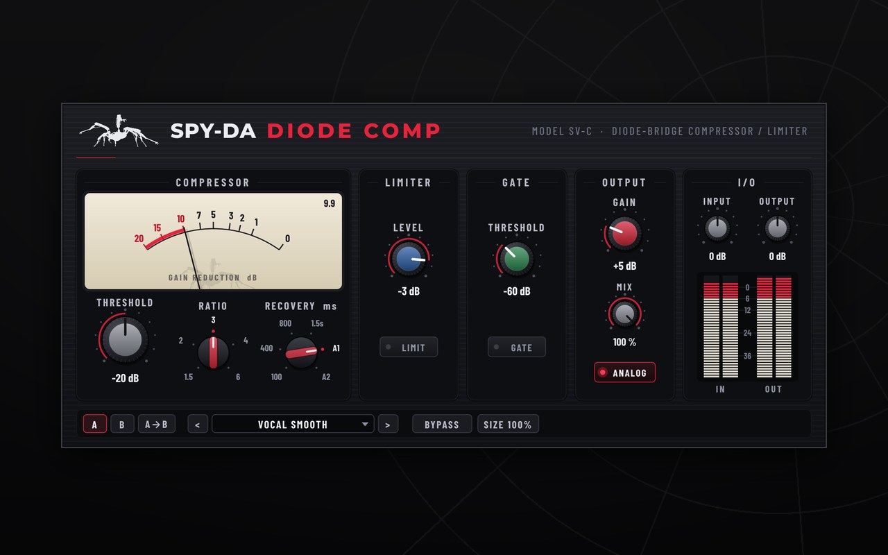 Spy-da Diode Comp plugin interface