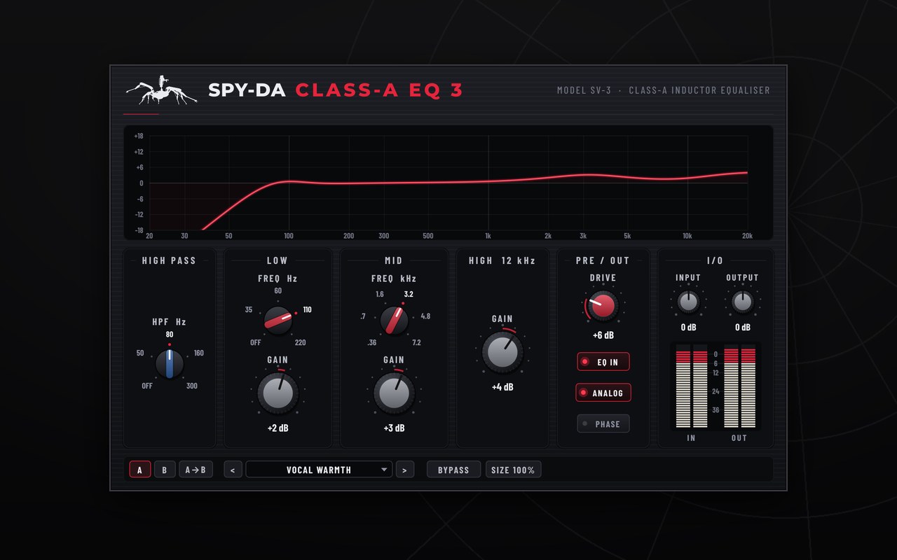 Spy-da Class-A EQ 3 plugin interface