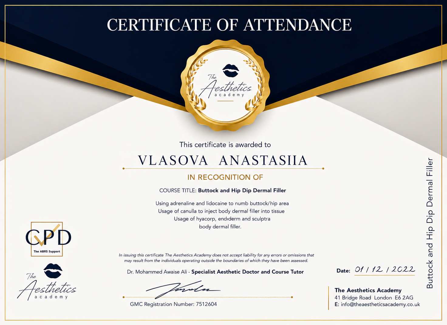 Vlasova Cosmetology Certificate 11