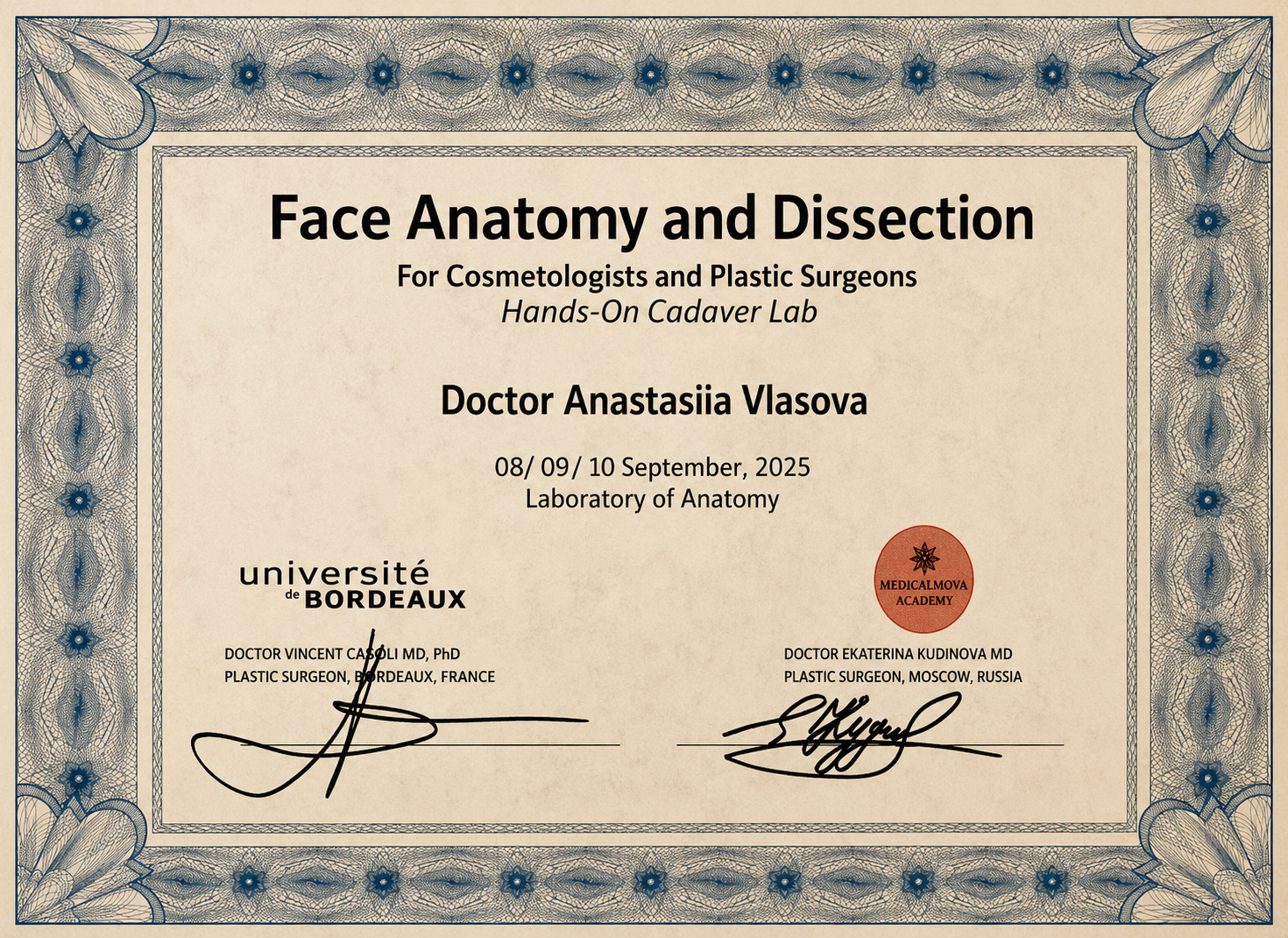 Vlasova Cosmetology Certificate 5